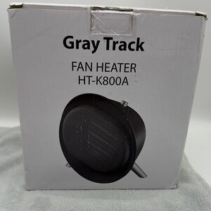 GRAY TRACK FAN HEATER HT-K800A-Small Space Portable Mini Ceramic Heat-Fan